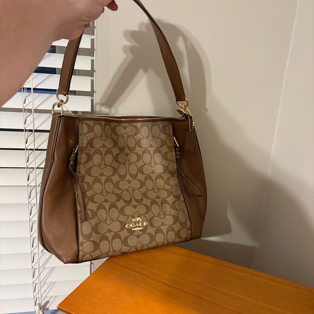 Coach Tan Signature Shoulder Bag